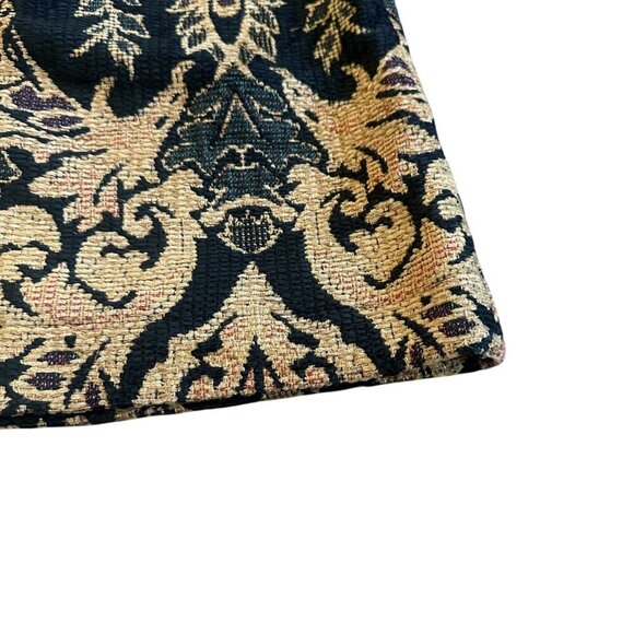 Free People Winter Warrior Brocade Mini Skirt Gold Black Thick Fabric Size 6 - Picture 10 of 12